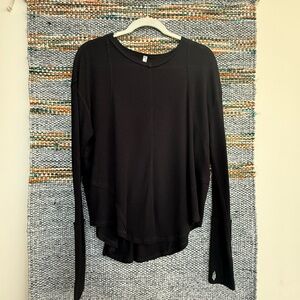 FP Movement Black Long Sleeve Top w/ Cutout Detail